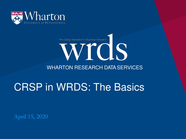 CRSP Data Services in WRDS