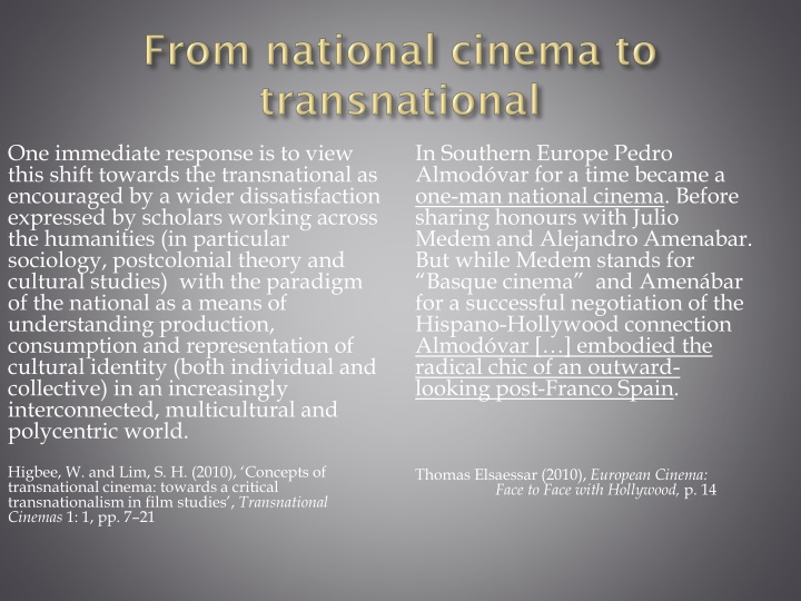 Shifting Perspectives in Transnational Cinema Studies