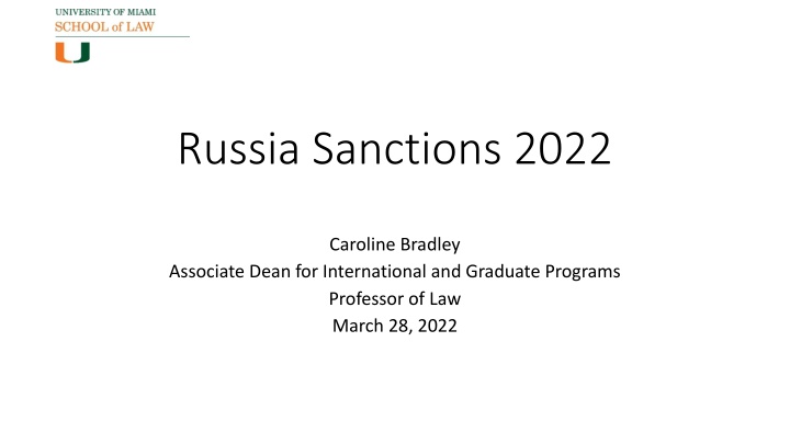 Overview of 2022 US and Russia Sanctions and Blocked Persons