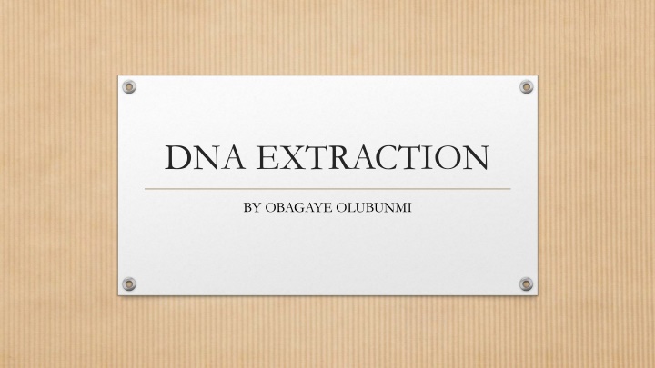 DNA Extraction Process: Steps and Importance