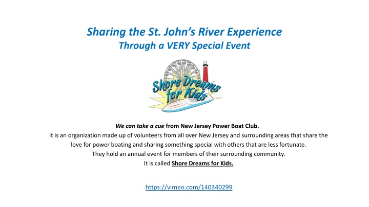 Enriching Lives Through River Experiences: A Special Event Proposal