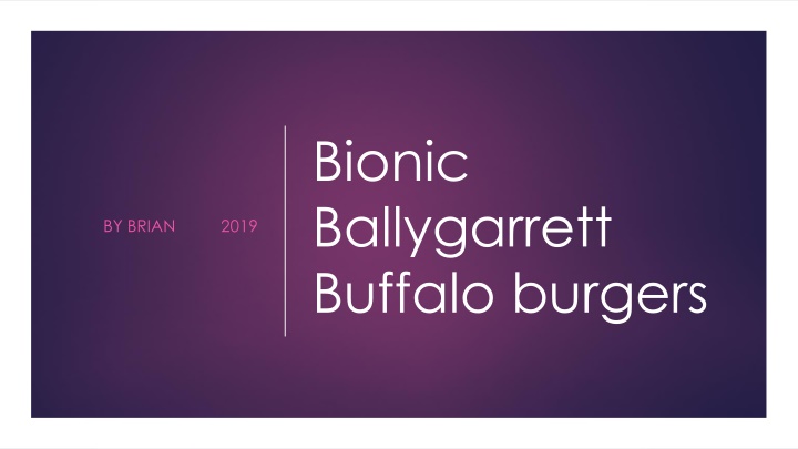 Delicious Buffalo Burgers Recipe by Brian