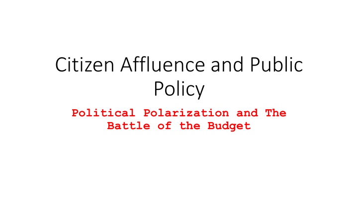 Political Polarization and Public Policy Recommendations