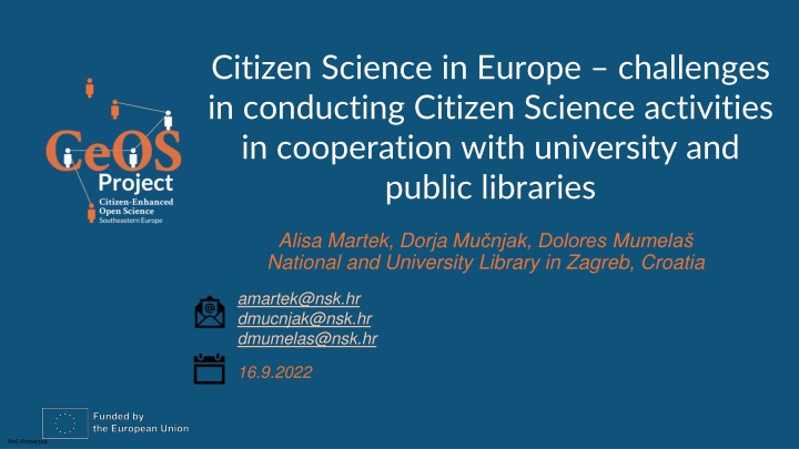 Challenges of Conducting Citizen Science Activities in Cooperation with Libraries in Europe