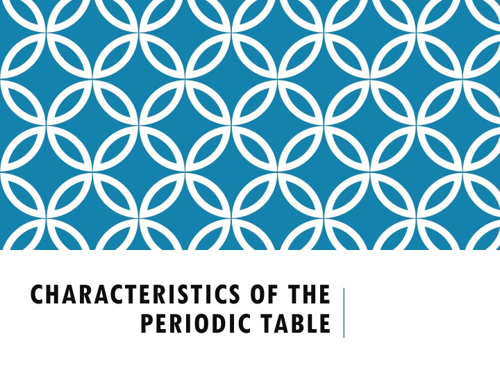 Characteristics and Families of the Periodic Table: A Comprehensive Overview