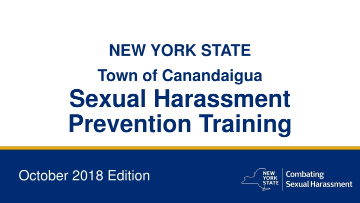 Sexual Harassment Prevention Training in Canandaigua, NY (Oct 2018)