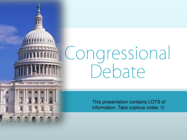 Congressional Debate in the United States