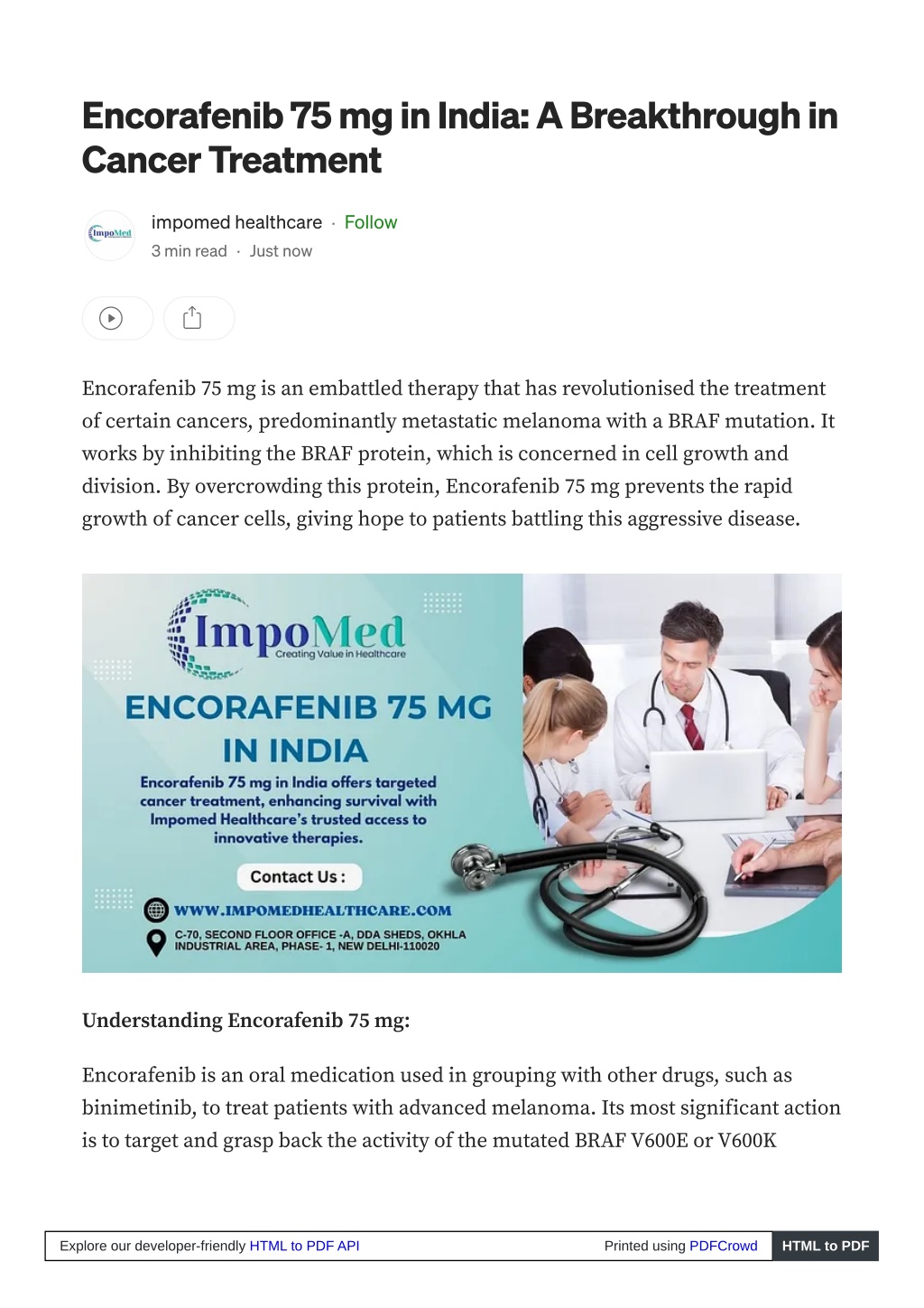 encorafenib 75 mg in india a breakthrough l.w