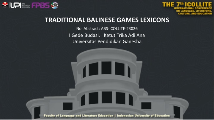 Preserving Traditional Balinese Game Lexicons: A Linguistic Study