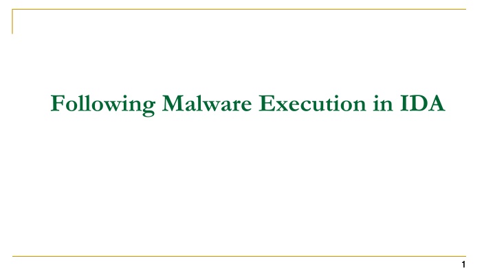 Malware Execution and DLLs in IDA