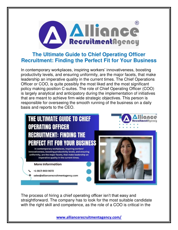 the ultimate guide to chief operating officer n.w