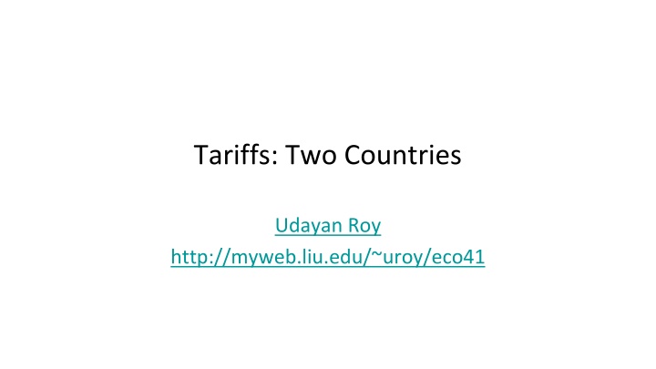 The Impact of Tariffs: Analysis in Two Countries