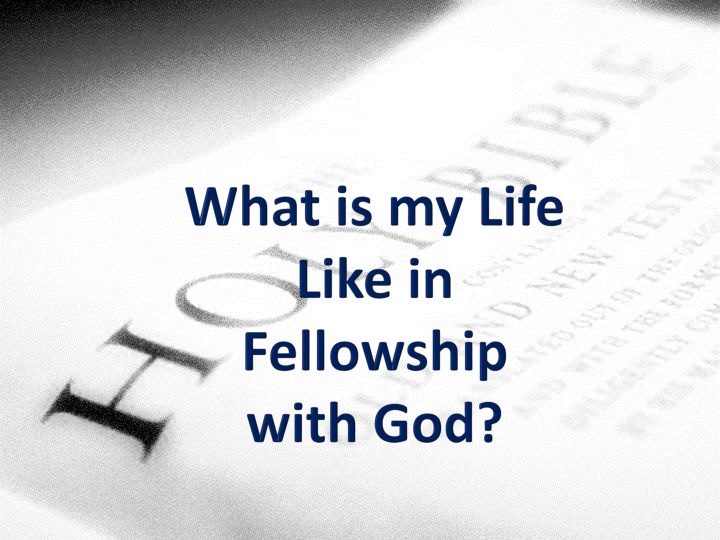 Grounded in Absolute Truth: The Path to Fellowship with God