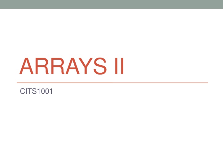 Arrays of Objects in Programming