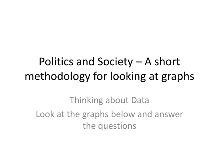 Analyzing Data through Graphs: A Methodology for Practical Application