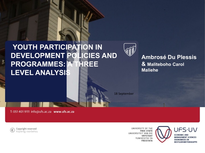 Youth Participation in Development Policies & Programmes: An Analysis
