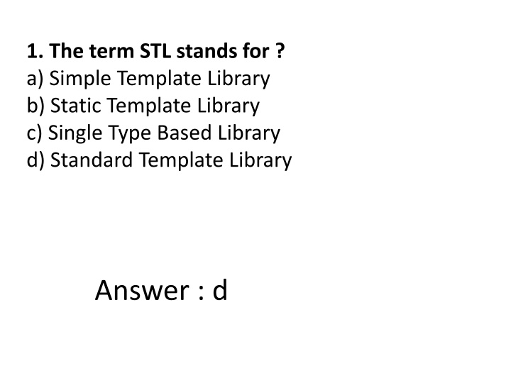 STL in C++ Programming