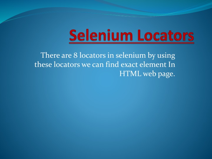 Selenium Locators Guide: Finding Elements in HTML Web Pages