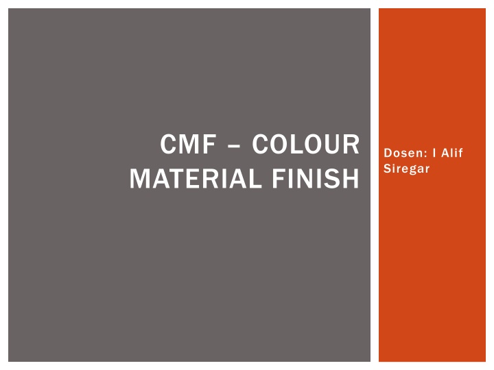 CMF in Industrial Design