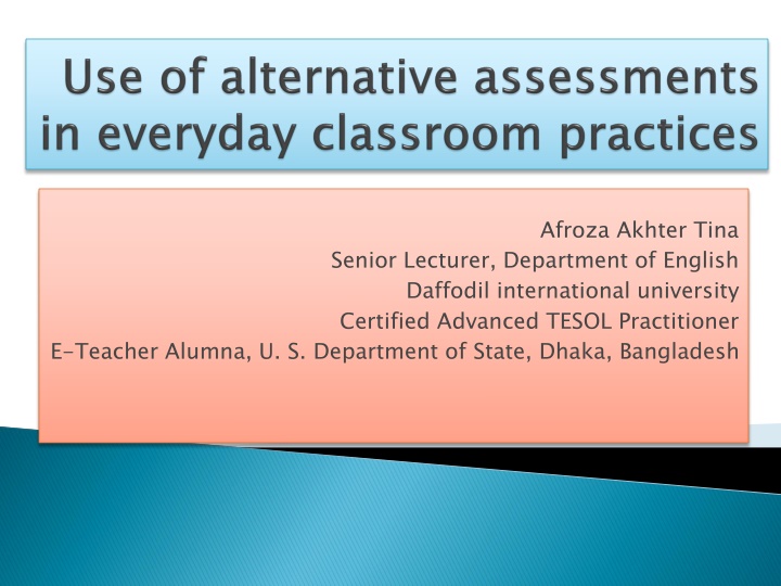Modern Approaches to Assessment in Education