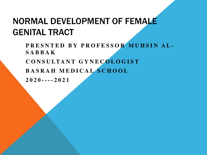 Female Genital Tract Development and Sex Determination Overview