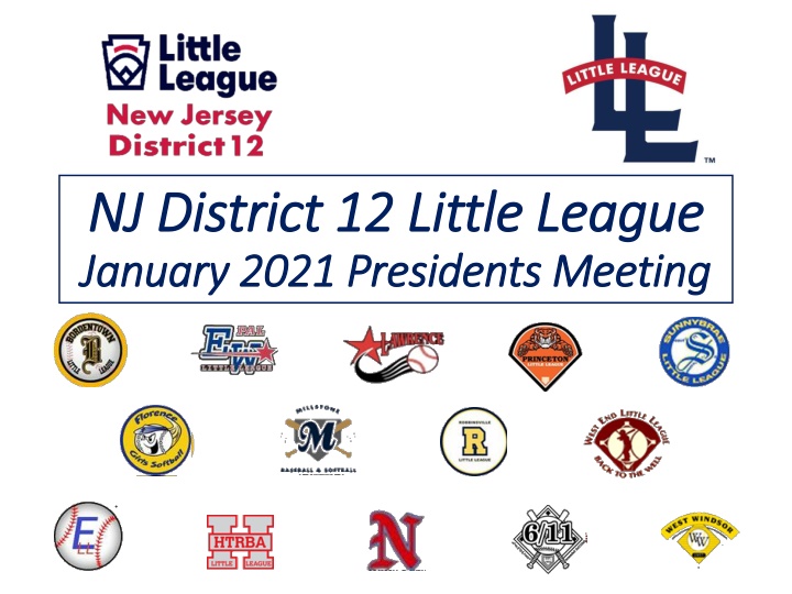 NJ District 12 Little League - January 2021 Presidents Meeting Highlights