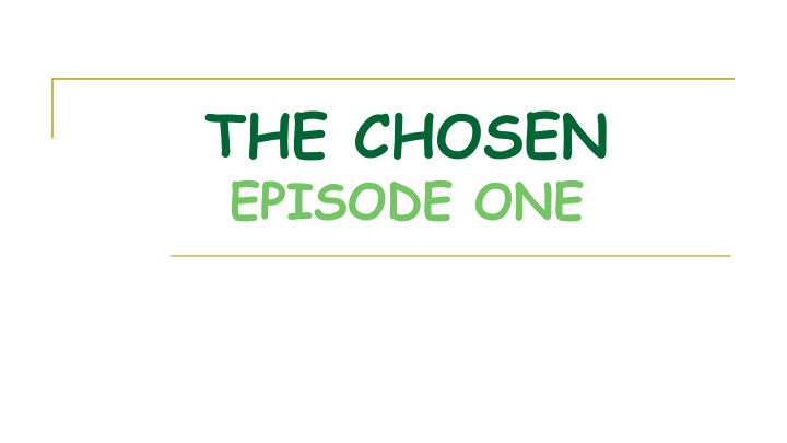 The Chosen: A Cinematic Journey Through Biblical Stories