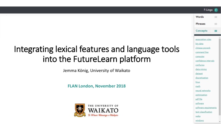 Integrating Lexical Features and Language Tools into FutureLearn Platform by Jemma König