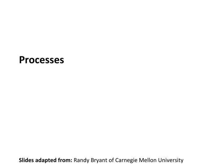 Processes in Computer Science at Carnegie Mellon University