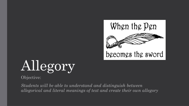 Allegory: Unveiling Hidden Meanings in Literature