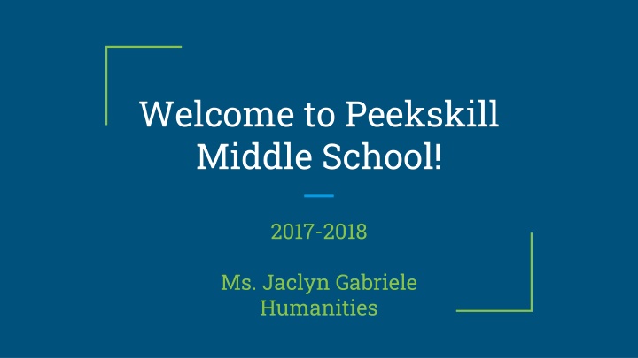 Peekskill Middle School Humanities Course Overview