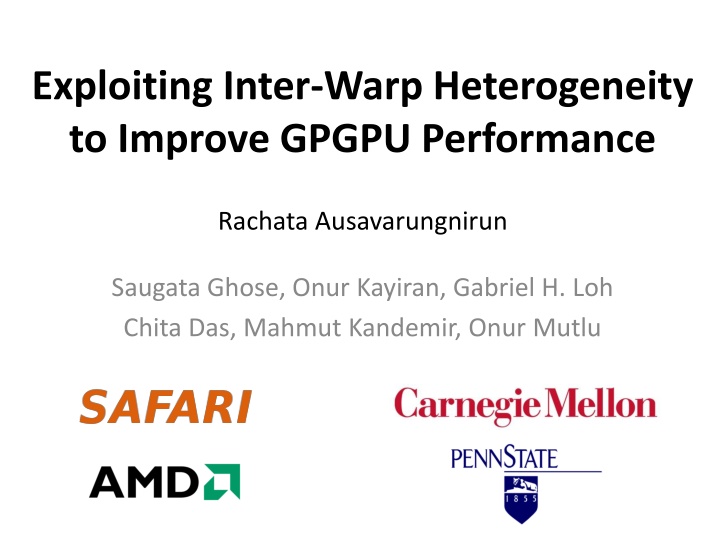 Enhancing GPGPU Performance through Inter-Warp Heterogeneity Exploitation