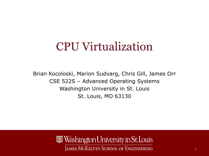 Virtualization and System Virtualization in Operating Systems