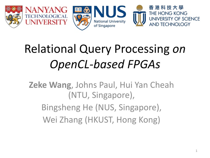 Relational Query Processing on OpenCL-based FPGAs