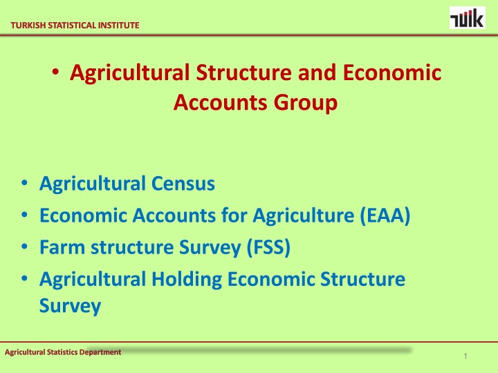 Agricultural Census by Turkish Statistical Institute