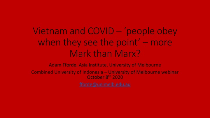 Vietnam's Successful COVID Response: A Study on Public Policy and Social Compliance