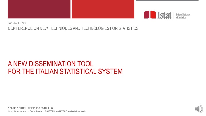 New Dissemination Tool for Italian Statistical System - Conference Highlights