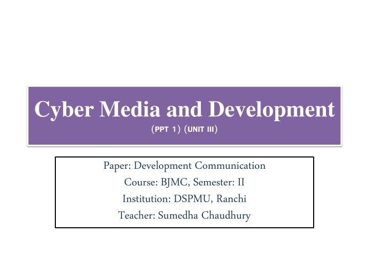 The Impact of Cyber Media on Traditional Journalism