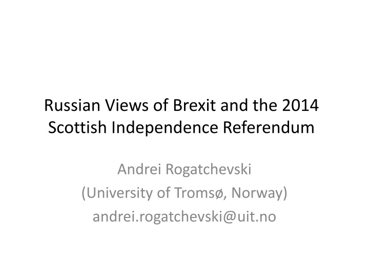 Referendums: Insights from International Perspectives
