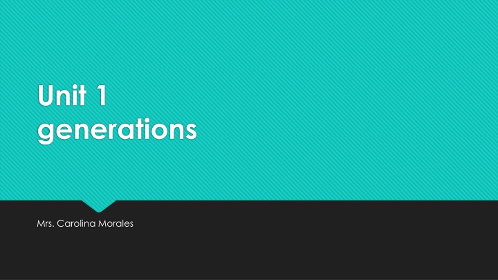 Interactions Among Generations and Learning Experiences