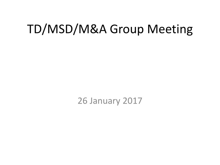 Some Fermi News from Lab Status Meetings - Updates and Reports - January 2017