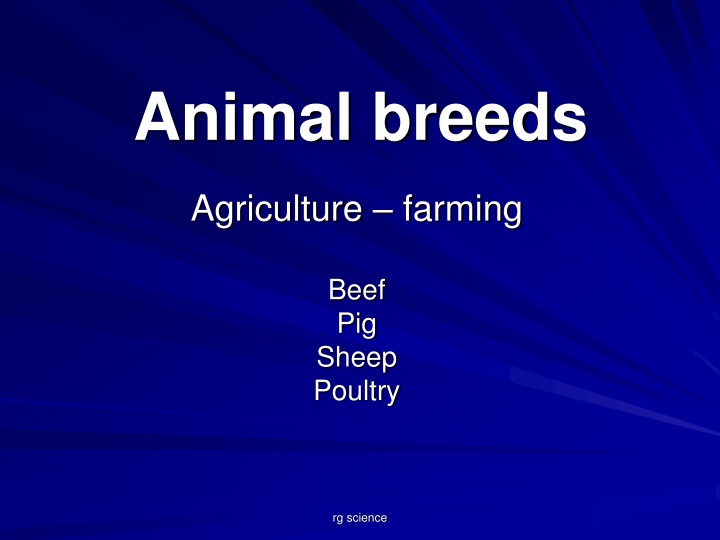 Animal Breeds in Agriculture and Farming
