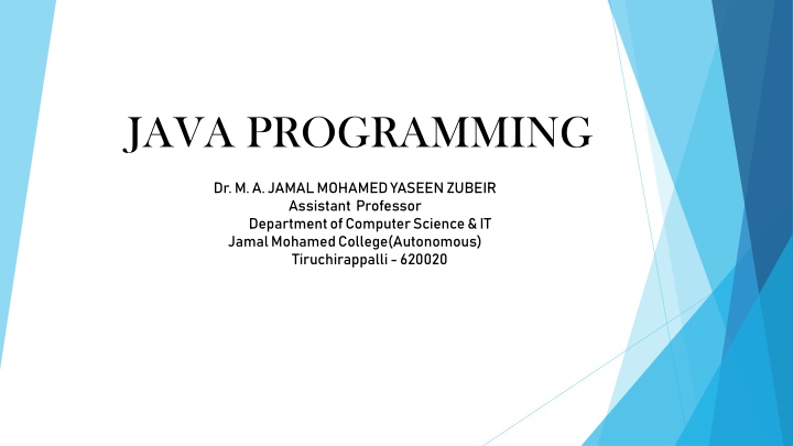 Fundamentals of Object-Oriented Programming in Java