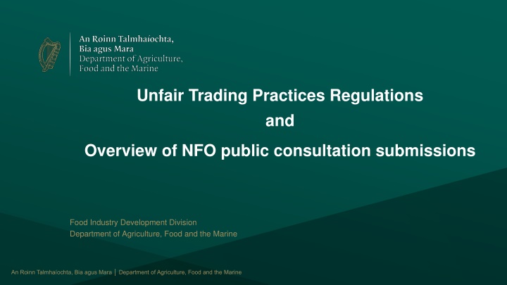 Unfair Trading Practices in the Food Industry: Overview and Impact