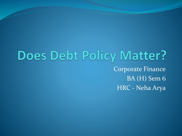 Capital Structure and Financial Leverage in Corporate Finance