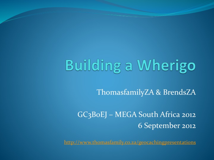 Geocaching Presentation at MEGA South Africa 2012