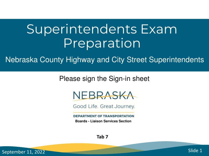 Overview of Nebraska County Highway and City Street Superintendents Exam Preparation