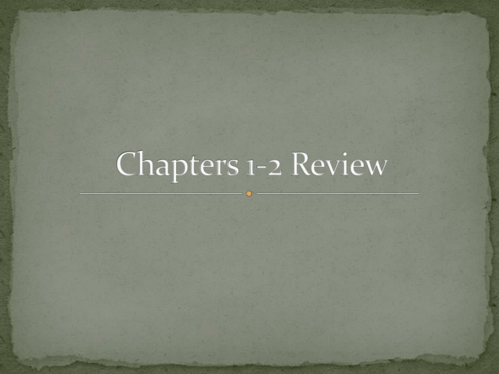 Exploration and Colonization in the New World: Chapters 1-2 Review
