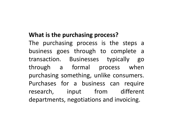 The Purchasing Process in Business