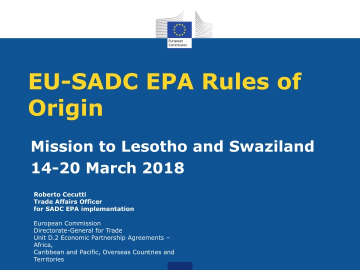 Rules of Origin in Trade Agreements